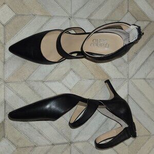 Franco Sarto Davey black double strap heals 7M